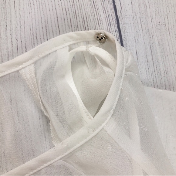 J. Crew Point Sur Chiffon Metallic Pin Dot Blouse - Picture 6 of 8